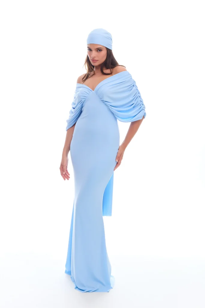Melanie Maxi Dress in Sky blue